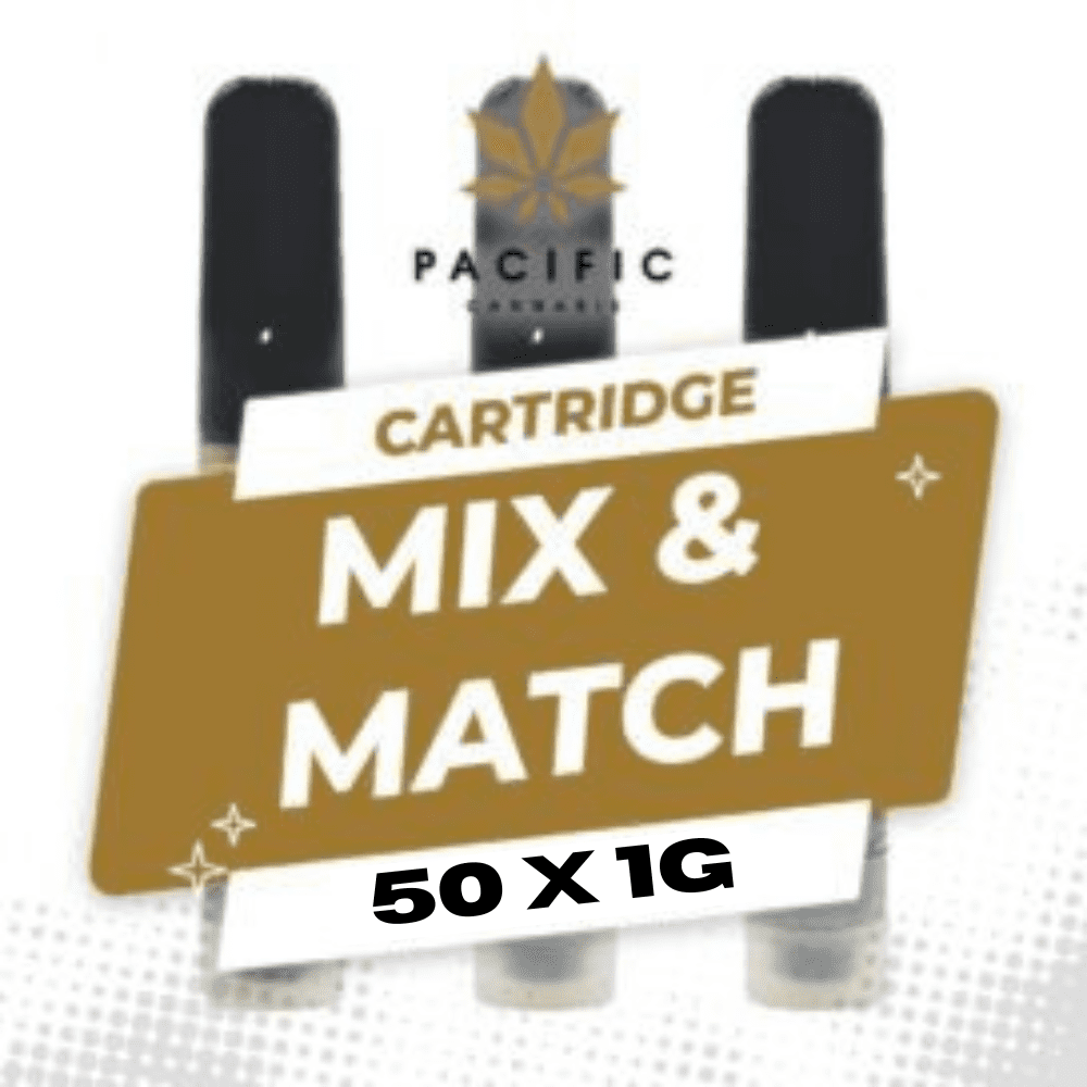 50 50 X 1G Distillate Cartridges - Mix & Match (Free Battery Included) - Image 1